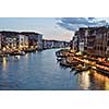 venice, beautiful romantic italian city on sea with great canal and gondolas