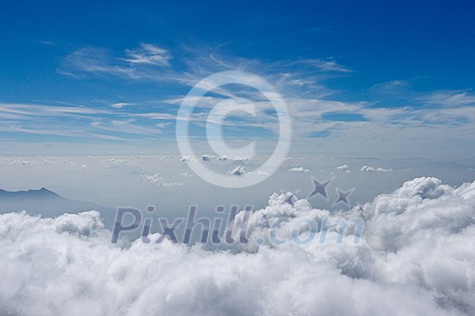 Mountains in clouds. Kodaikanal, Tamil Nadu
