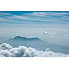 Mountains in clouds. Kodaikanal, Tamil Nadu