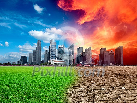 Global warming effect in city Global warming effect in city