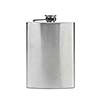 Stainless hip flask isolated on white background