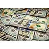 Business finance concept background of hundred dollars bank notes bills of new 2013 year edition