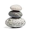 Zen stones balance concept isolated on white