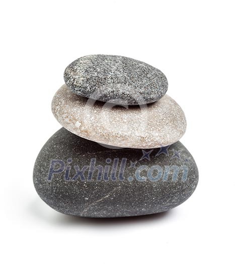 Zen stones balance concept isolated on white