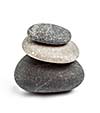 Zen stones balance concept isolated on white