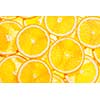 Colorful orange citrus fruit slices background backlit