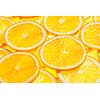 Colorful orange citrus fruit slices background backlit