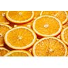 Colorful orange citrus fruit slices background