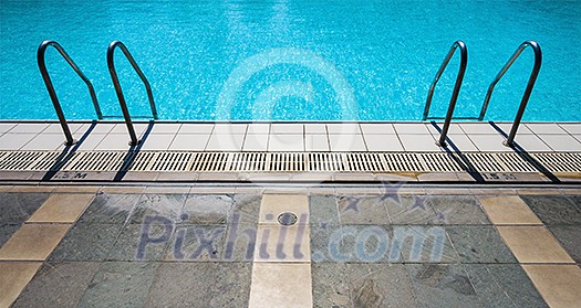 Metal ladder to swimming pool Metal ladder to swimming pool