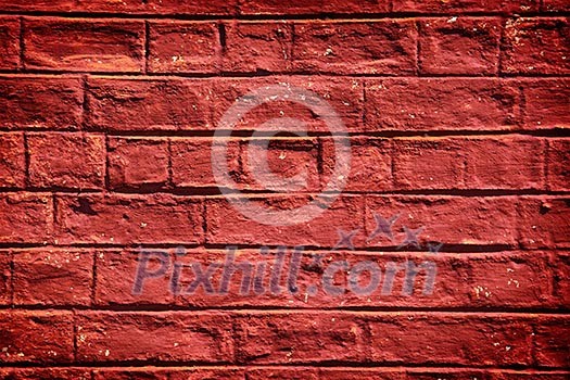 Brick wall texture marsala color
