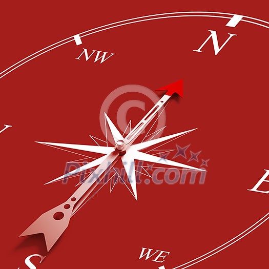Conceptual image of compass pointing the direction Conceptual image of compass pointing the direction