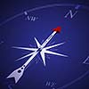 Conceptual image of compass pointing the direction