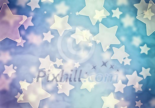 Abstract background image of blue stars lights and beams Abstract background image of blue stars lights and beams