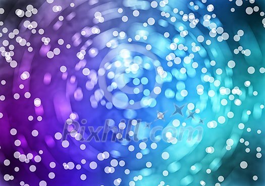 Abstract background image of blue bokeh lights and beams