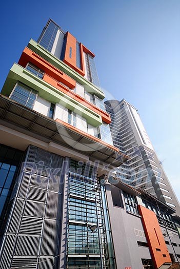 modern building at sunny day and clear blue sky
modern building at sunny day and clear blue sky