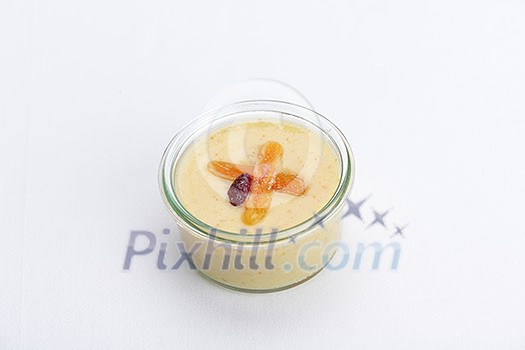 tasty dessert glass cup with fruits and chocolate tasty dessert glass cup with fruits and chocolate