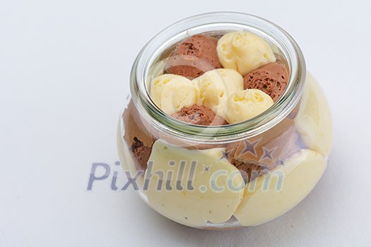 tasty dessert glass cup with fruits and chocolate tasty dessert glass cup with fruits and chocolate