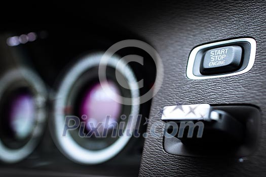 Modern car interior Modern car interior