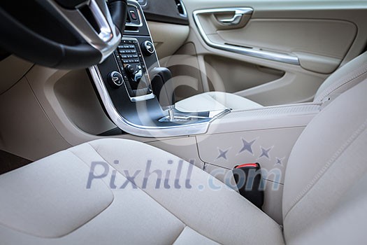 Modern car interior Modern car interior