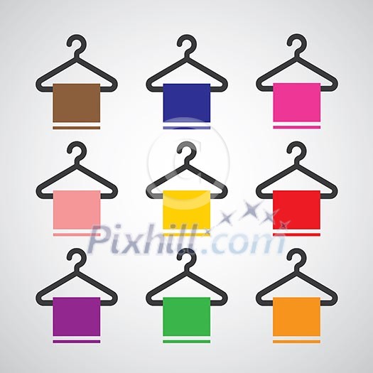 basic vector hanger icon set basic vector hanger icon set