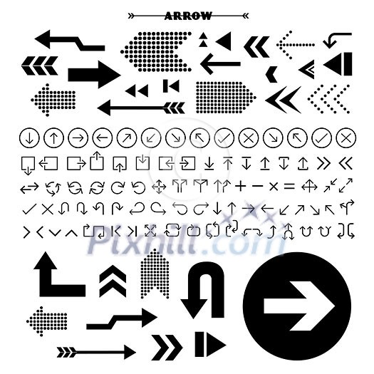 vector arrow sign icon set 