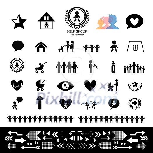 children action welfare stick figure icon children action welfare stick figure icon