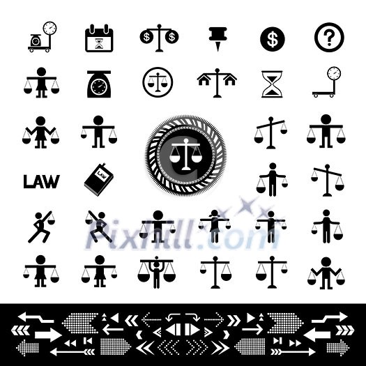 scales justice vector icon set scales justice vector icon set