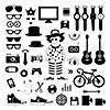 vector hipster style elements and icons set   