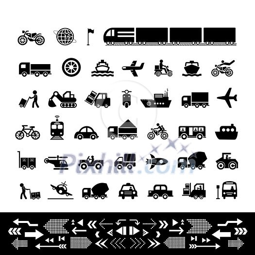 vector basic icon for transport 