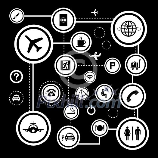 vector basic icon set for airport vector basic icon set for airport