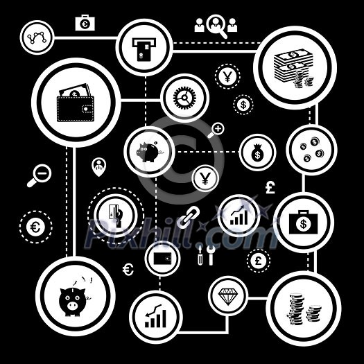 money and financial vector icon set money and financial vector icon set