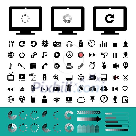 vector loading sign and icon for web vector loading sign and icon for web