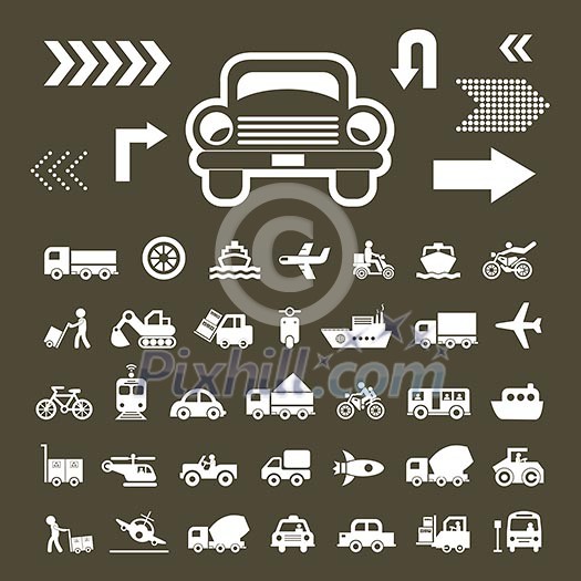 vector basic icon for transport 