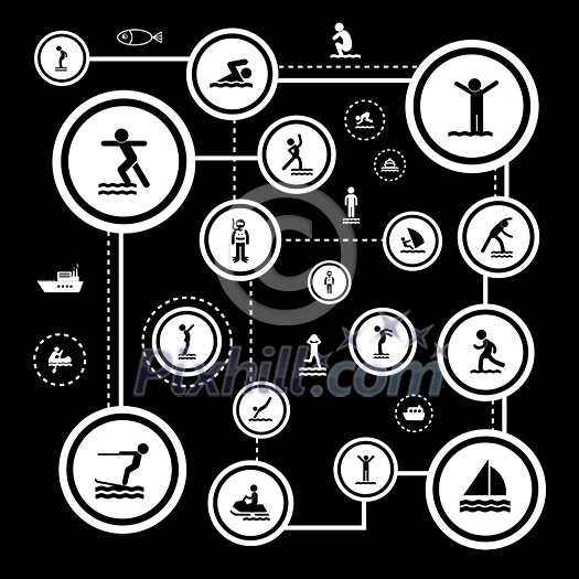 water sport vector icon set water sport vector icon set