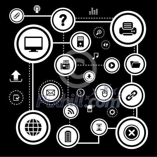 computer and technology vector icon set computer and technology vector icon set