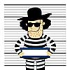 Prisoner cute vector cartoon style 