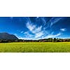 Panorama of German countryside and village. Bavaria, Germany