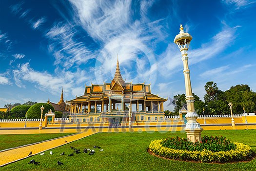 Phnom Penh tourist attraction and famouse landmark - Royal Palace complex, Cambodia Phnom Penh tourist attraction and famouse landmark - Royal Palace complex, Cambodia