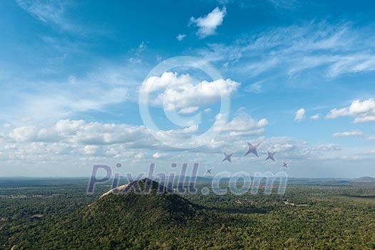 Sky above small mountains, covered with trees. Sri Lanka Sky above small mountains, covered with trees. Sri Lanka