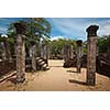 Pillars. Ruins. Ancient city of Polonnaruwa. Sri Lanka