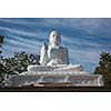 White sitting Budha image. Mihintale, Sri Lanka
