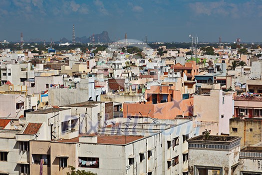 Typical South Indian city Madurai, Tamil Nadu, India