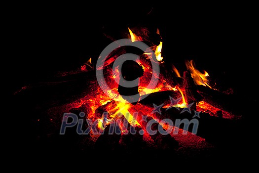 Campfire in drakness Campfire in drakness