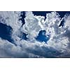 Gathering clouds in sky