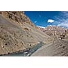 River in Himalayas. Spiti Valley, Himachal Pradesh, India