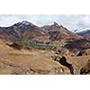 Village in Himalayas. Spiti Valley, Himachal Pradesh, India