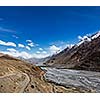 Travel Himalayas background - Spiti Valley in Himalayas. Himachal Pradesh, India