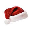 Santa's red hat isolated on white