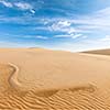 White sand dunes on sunrise, Mui Ne, Vietnam