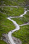 Serpentine road in Himalayas mountains. Himachal Pradesh, India